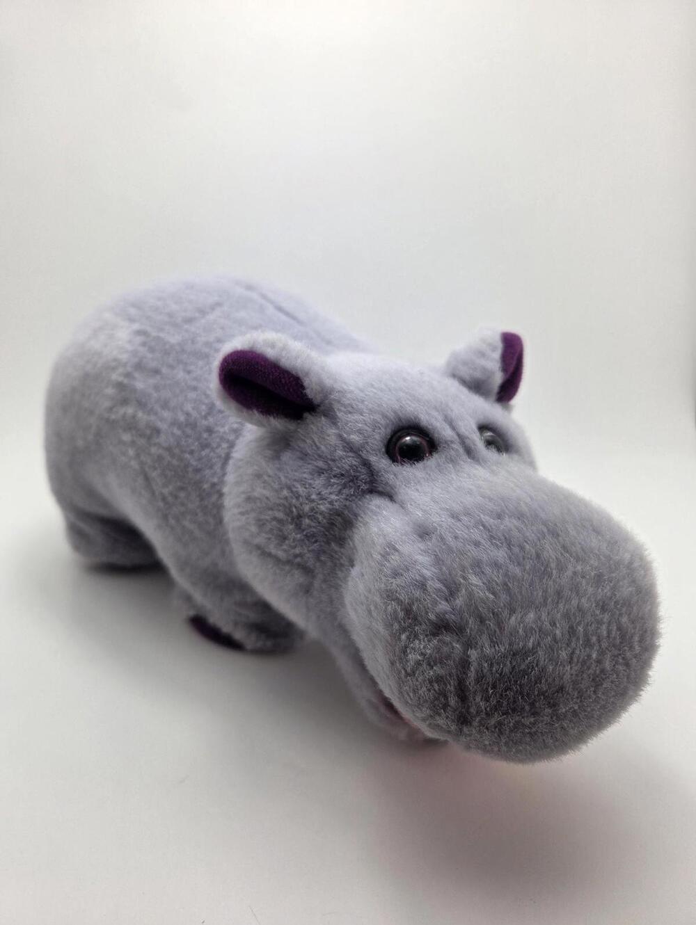 Gund 1990 Purple Hippo Plush, Vintage Collectible! (12 inch)